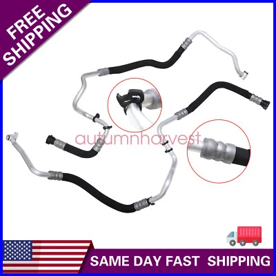 For BMW 550i 550i GT 650i 750i Engine Oil Cooler Line 17227589509 17227589510 US - Image 1 of 4