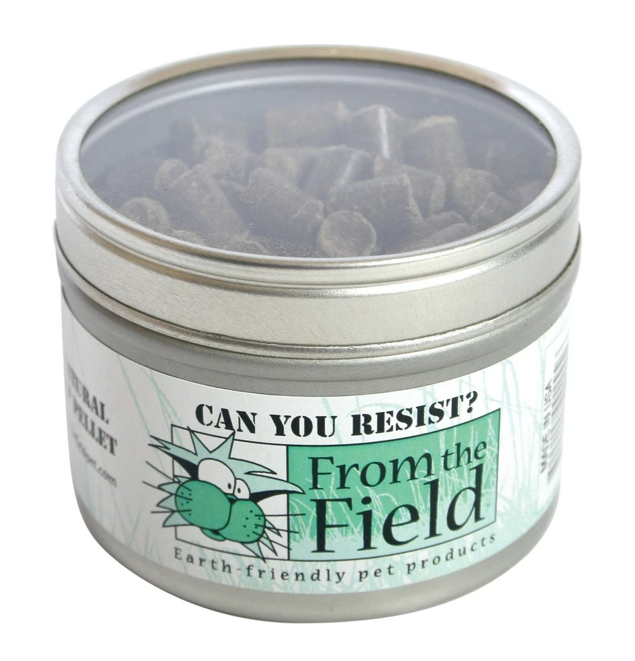 From The Field Organic Compressed Catnip Pellets No Mess 2 Ounce Tin USA Made