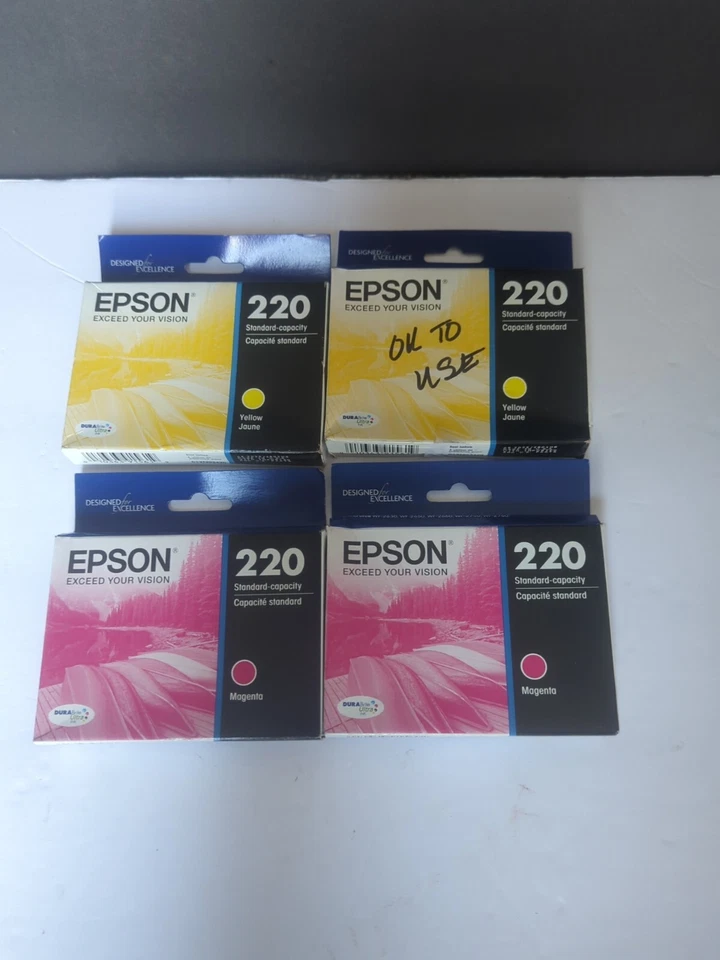 Epson 220 Yellow Standard Capacity Ink Cartridge - Exp 06/2023