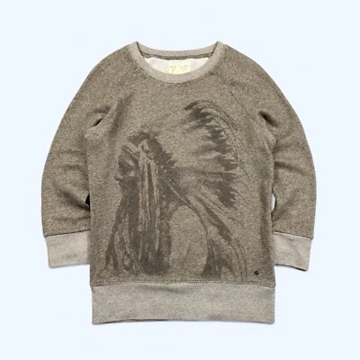 Moletom indiano Denim Supply Ralph Lauren manga 3/4 tamanho P/M - Imagem 1 de 4