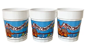 3 VTG House Of Lloyd -1994 Christmas Themed Plastic Kids Cups- Extremely Rare - Picture 1 of 4