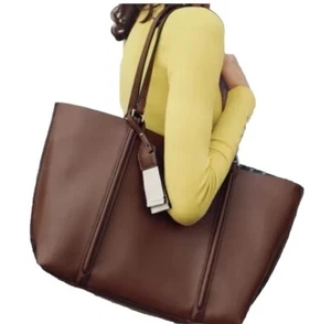 Large Capacity Commuter Tote Bag Ladies Luxury Leather Shoulder Bag, gift bag - Picture 1 of 8