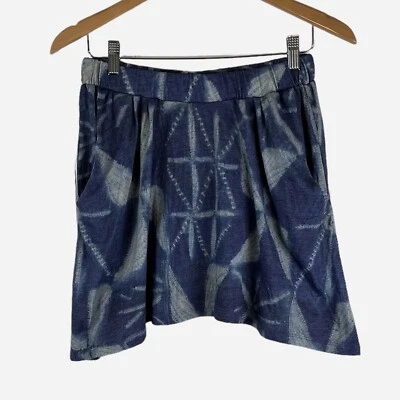 Minifalda Alternative Apparel Talla M Dobladillo Asimétrico Azul Estampado Geométrico NUEVA Foto 1 de 4