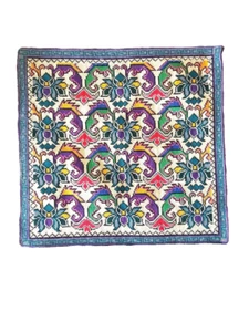 SUPERB CROSS STITCHED HAND EMBROIDRED UZBEK SILK CUSHION COVER - TOP QUALITY - Picture 1 of 8