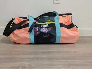 Victorias Secret Pink Graphic X LARGE Duffle Bag Carry On Luggage - Picture 1 of 13