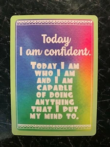 Affirmation Card TODAY I AM CONFIDENT Keepsake Wallet Card INSPIRATIONAL - Bild 1 von 3