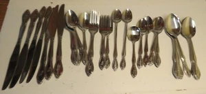 Custom Craft Stainless Steel Flatware 38 Mixed Pieces Korea Monogram B CUS11 GUC - Picture 1 of 18
