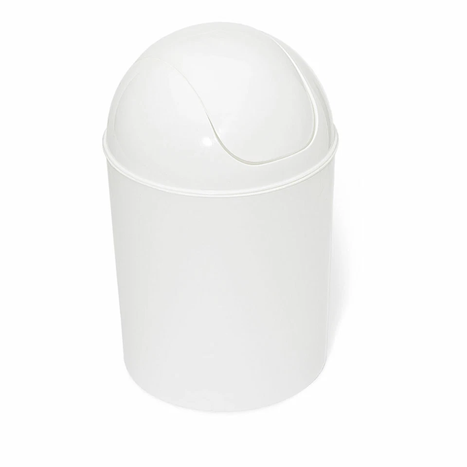 Nölle Schwingdeckeleimer 7 Liter Mülleimer Abfalleimer mit Schwingdeckel weiß