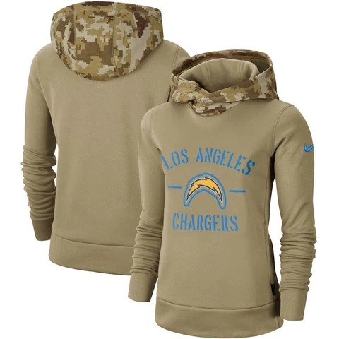 Women's Los Angeles Chargers Nike 2019 Salute to Service Therma Pullover Hoodie Cover