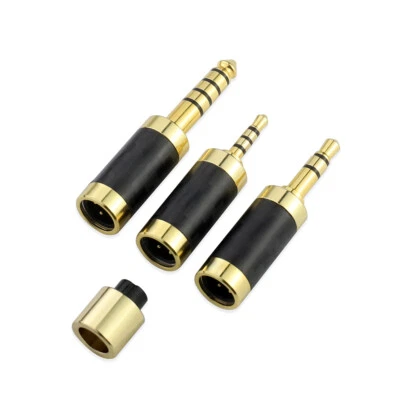 Kits de enchufes de auriculares reemplazables 3 en 1 conector de audio macho de 4,4 mm 3,5 mm 2,5 mm en paquete Foto 1 de 4