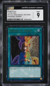 CGC 9 MINT Change Of Heart #RA01-EN050 Yu-Gi-Oh! Card 25th RA01 1st Edition 2023 - Picture 1 of 2