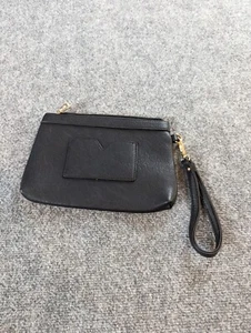 Dasein Vegan Leather Wristlet, Clutch, Black Detachable Strap 6.5"x9.5" - Picture 1 of 6