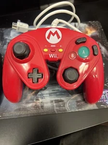 Nintendo Wii Mario Wired Fight Pad Controller Red 085-006 Tested Free shipping - Picture 1 of 4