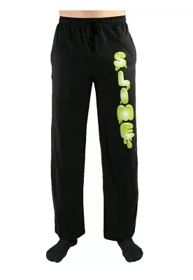 PANTALONES DE SALÓN PIJAMA HOMBRE NICKELODEON SLIME. TALLA XXL (44-46) NEGRO Foto 1 de 4