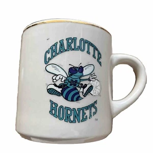 Vintage Charlotte Hornets Coffee Cup Mug Official NBA Hugo Hornet Logo - Picture 1 of 3