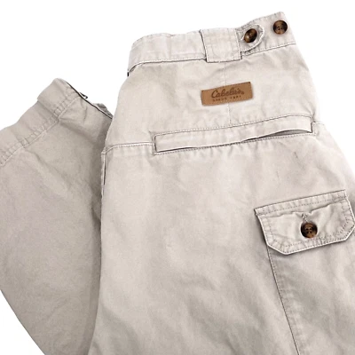 Pantalones Cortos CABELA'S Exterior Hombre 36x30 Beige Claro Convertible Pierna Recta Foto 1 de 4