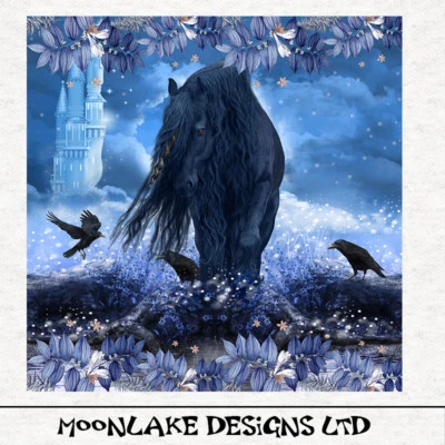 MOONLAKE FABRICS Fantasy-Magical Moments - Stoff Basteln Paneele in 100% Baumwolle oder Polyester