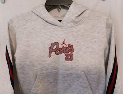 NIKE GIRLS AIR JORDAN PARIS SAINT GERMAIN PULLOVER HOODIE SIZE YOUTH LARGE - Image 1 of 4