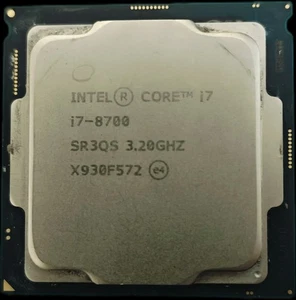 Processeur Intel I7-8700 8e génération 3,2 GHz 6 cœurs 12 threads LGA1151 - Photo 1/2