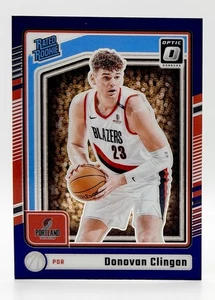 2024-25 Donruss Optic Purple #272 Donovan Clingan RC Portland Trail Blazers - Picture 1 of 2