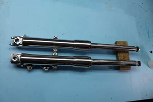 1463 96 HARLEY-DAVIDSON SOFTAIL FLSTF CHROME LEFT RIGHT FRONT FORK SHOCK - Picture 1 of 8