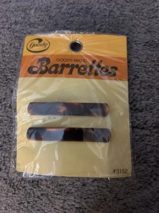 1975 GOODY Barrettes TORTOISE Shell GOODY-MATIC Spring Clasp 3152 Sealed New NOS - Picture 1 of 3