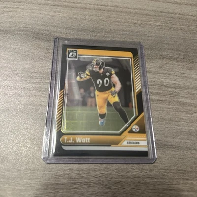 2024 Panini Donruss Optic Football T.J. Watt Black Pandora /25 #169 Color Match - Image 1 of 4