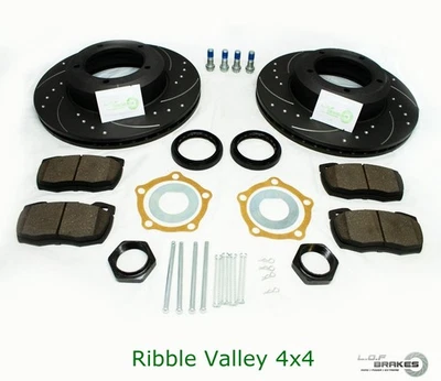 Front Vented Brake Kit for Land Rover Defender 90 110 130 94-16 - LOF POWERspec - Изображение 1 из 3