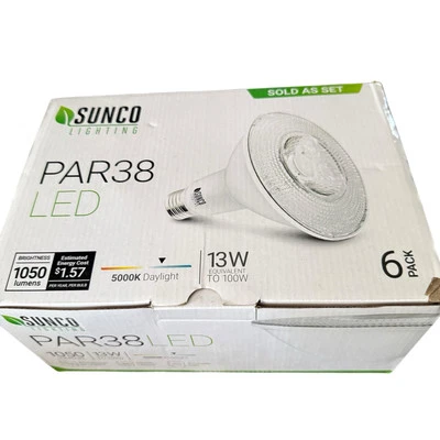 PAR38 LED Flood Light Outdoor Bulb, Waterproof Bright Dimmable, 6000K Daylight 9 - Image 1 of 4