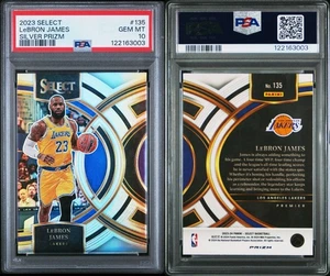 2023-24 Panini Select Silver Prizm #135 LeBron James Los Angeles Lakers PSA 10 - Picture 1 of 1