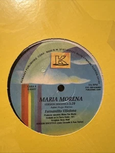 Fernando  Villalona 12" Maria Morena KUBANEY Latin 1989 a284 - Foto 1 di 6