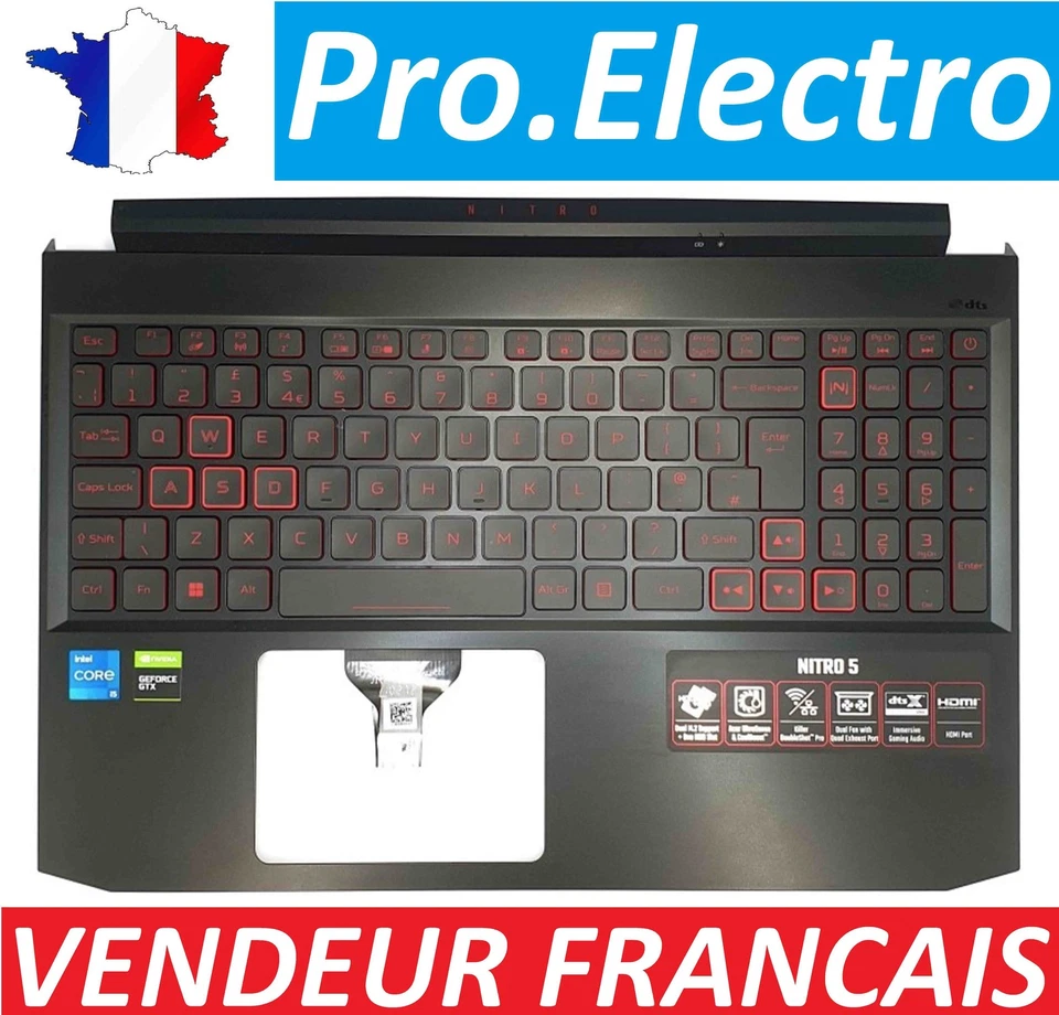 Topcase Tastatur Gebaut Acer Nitro 5 AN515-55 AN515-57 N20C1 N18Q13 Am - Bild 1 von 4