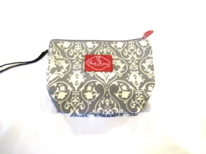 2 Red Hens Studio cosmetic bag, gray and white - Picture 1 of 6