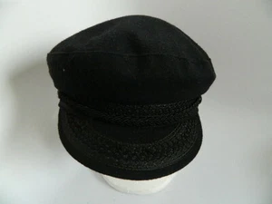 Vintage Black Fishermen's Hat Union Made in USA Size L 7 1\4 – 7 3\8 - Picture 1 of 7