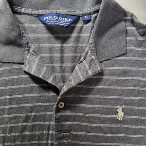 Polo Golf Ralph Lauren Herren Hemd Medium dunkelgrau gestreift Pima Baumwolle - Bild 1 von 7