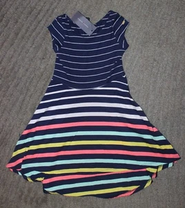 Tommy Hilfiger Girls Striped Sleeveless Dress - Size 4 - NWT - Picture 1 of 4