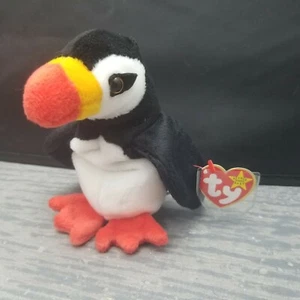 Juguete coleccionable Ty Beanie Babies Puffer the Puffin retirado - Imagen 1 de 7
