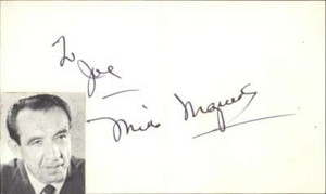 Mike Mazurki d. 1990 Actor Some Like It Hot Signed 3" x 5" Index Card
