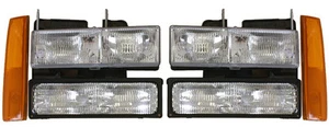 New Replacement Headlight 6-PC SET / FOR 1988-93 GMC TRUCK & 1992-93 SUVS - Picture 1 of 2