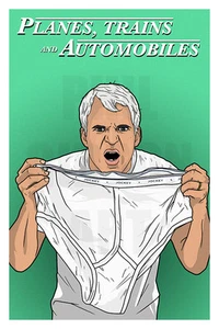 Original "Hey, Neal?" Planes, Trains and Automobiles Art Print Blu Poster Decor - Picture 1 of 1