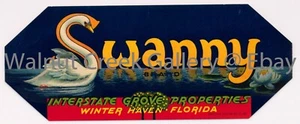 Florida Fruit Crate Label Fine Art Print, Swan, approx 13.8" x 5.7" 12922 - Picture 1 of 1