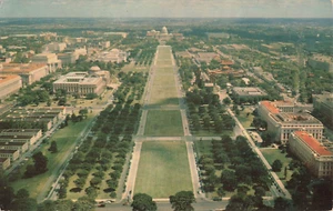 Vintage Washington DC The Mall Aerial View Postcard - Picture 1 of 2
