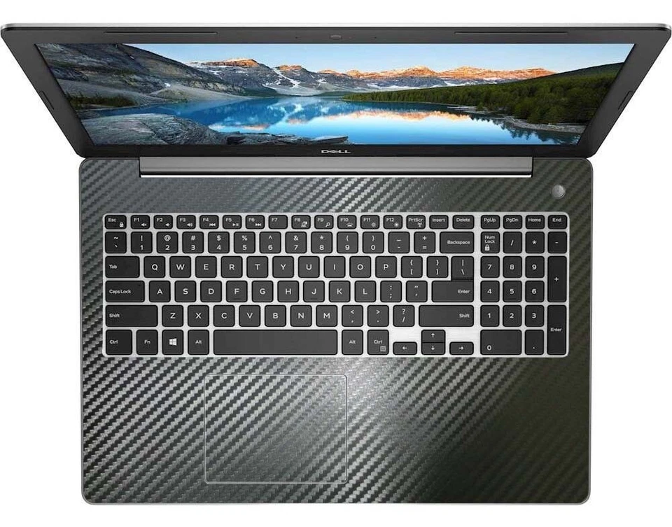 2-pack Black carbon fiber Palmrest Sticker Cover Skin for Dell Inspiron 15-5000 - Image 1 of 1