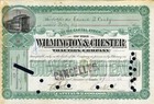 1898 Wilmington & Chester Traction Co certificat stock