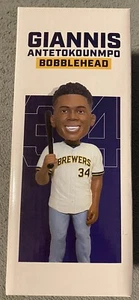 2022 BREWERS Giannis Antetokounmpo Bobblehead SGA Milwaukee Bucks MVP - Picture 1 of 7