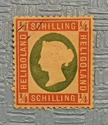 ~ GERMANY STATES / HELIGOLAND /  1873 1/4 Pf. used / cv 3340 $ - Изображение 1 из 2