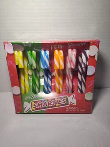 Smarties Christmas Candy Canes Full Size 12 count Individually Wrapped - Picture 1 of 6