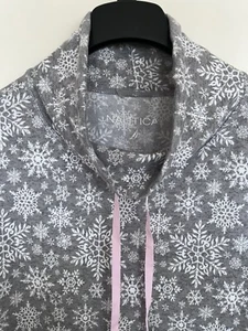 Nautica Women Gray Snowflake Print Cowl Neck Nightgown Large New No Tags -Soft. - Picture 1 of 5