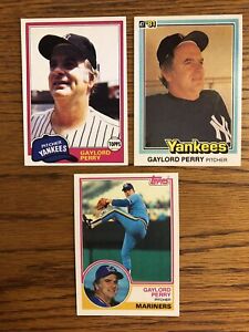 1981 1983 TOPPS GAYLORD PERRY NEW YORK YANKEES DONRUSS SEATTLE MARINERS