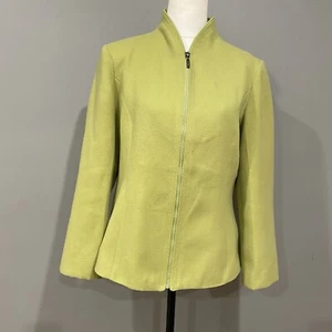 FENDI Womens Vintage Green Jacket Size XL 100% Cashmere Lined - Picture 1 of 8